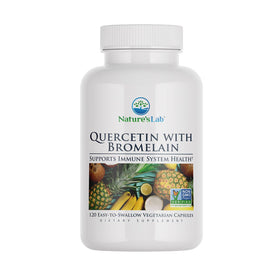 Nature's Lab Quercetin Bromelain 120 capsules front view