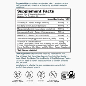 Nature's Lab Super Antioxidant Support 120 capsules sur une table en bois