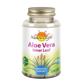 Nature's Life Aloe Vera Inner Leaf 255mg 100 Veg Caps front view