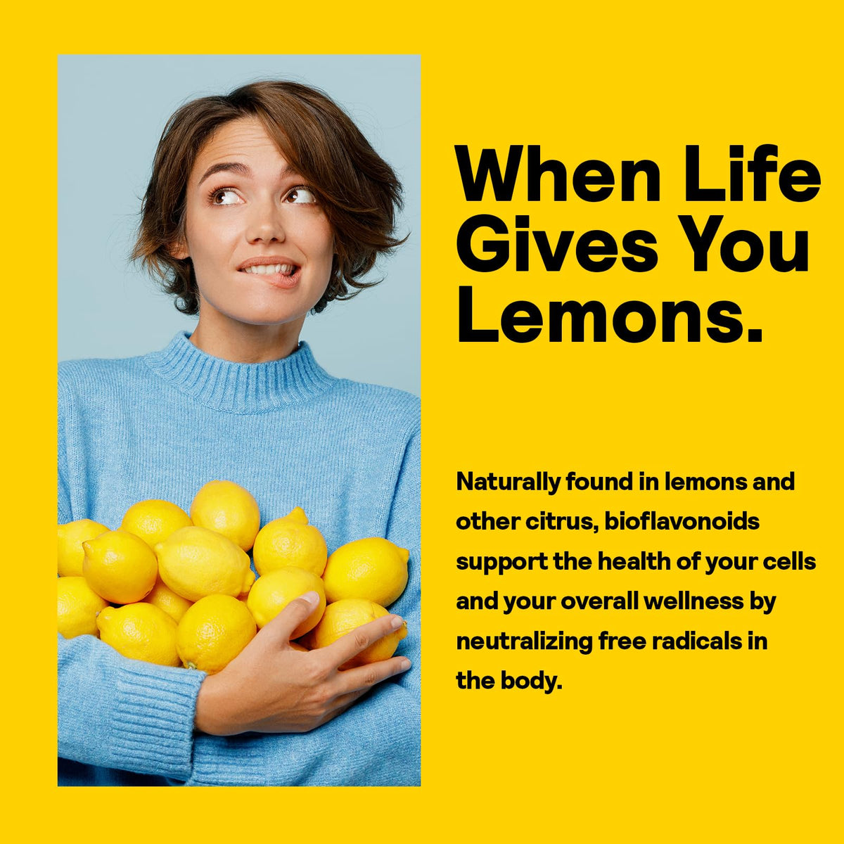 Nature's Life Bioflavonoïdes de Citron 1000mg, arrière de l'emballage