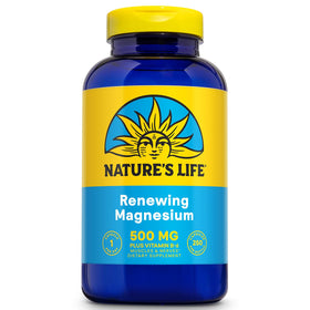 Nature's Life Magnésium 500 mg Citrate Malate Oxide boîte vue de face