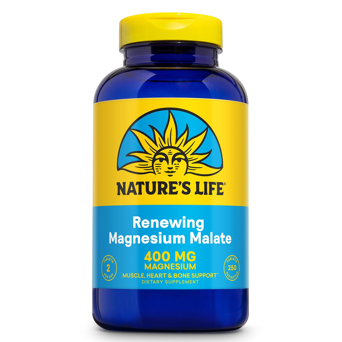 Nature's Life Magnésium Malate 400 mg, vue avant de l'emballage