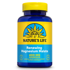 Nature's Life Magnésium Malate 400 mg vue avant de l'emballage
