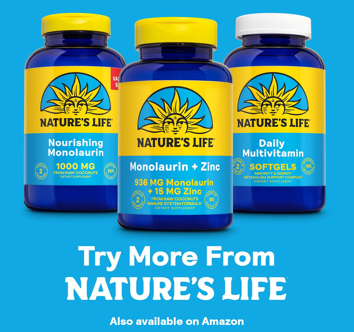 Nature's Life Monolaurin Plus Zinc en environnement naturel
