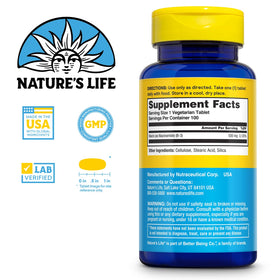 Nature's Life Niacinamide 500mg comprimés avec étiquette