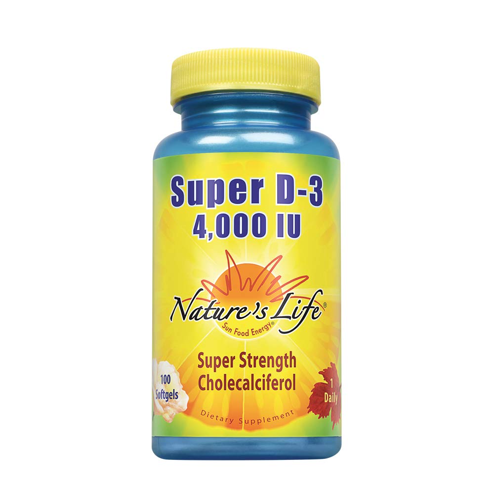 Nature's Life Super D-3 4000 IU gélules molles avant