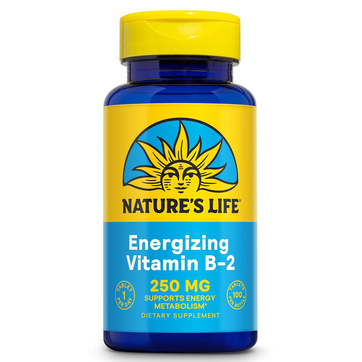 Nature's Life Vitamine B-2 250 mg comprimés vue avant