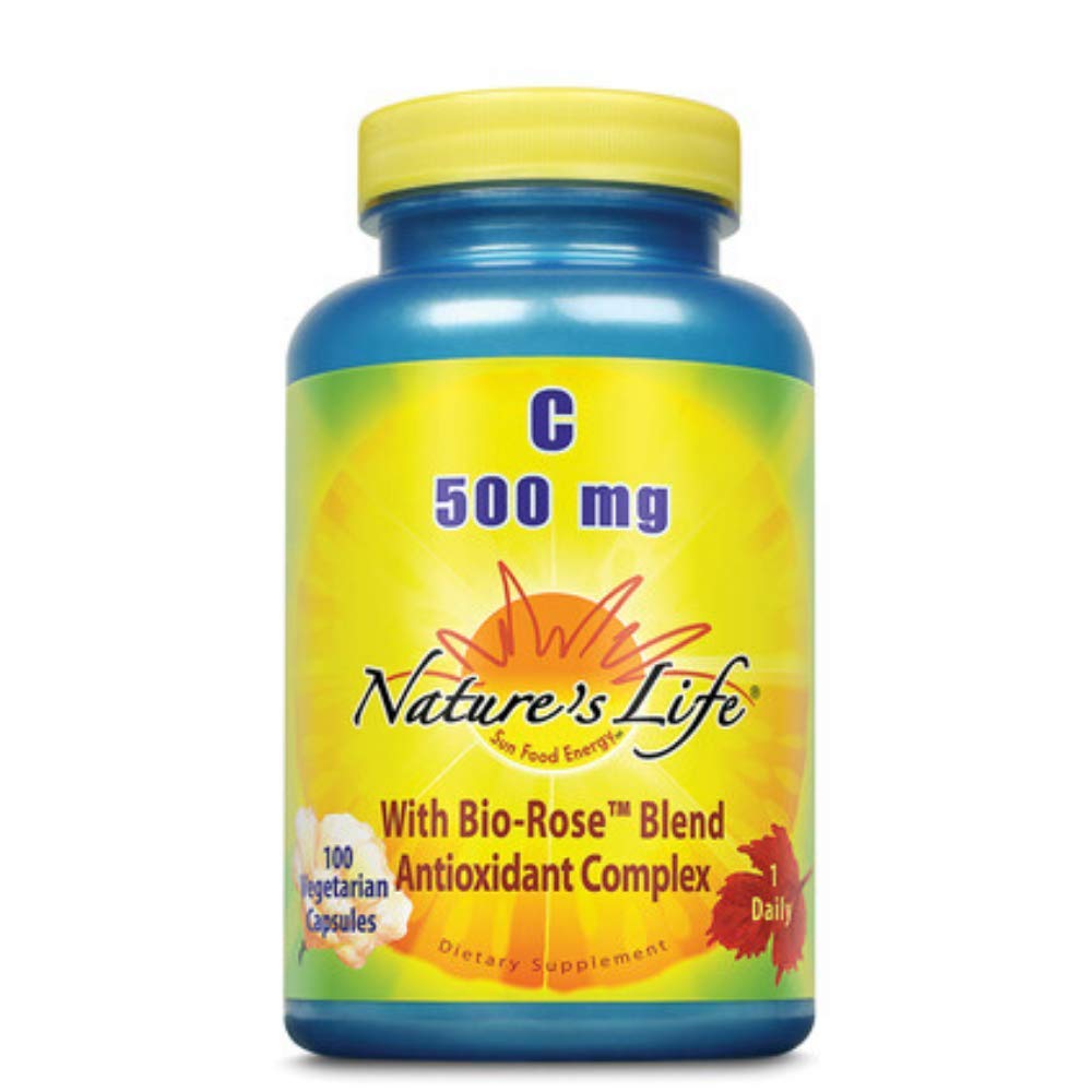 Nature's Life Vitamine C 500 mg capsules, 100 unités, flacon ouvert