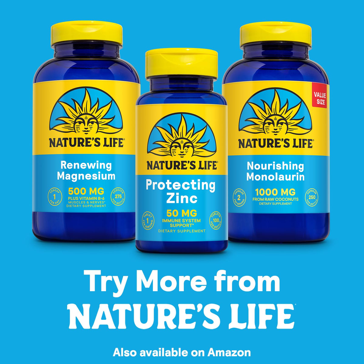Nature's Life Zinc Chélaté 50mg - arrière de l'emballage