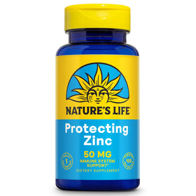 Nature's Life Zinc Chélaté 50mg avec Cuivre 2,5mg - vue avant