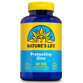 Nature's Life Zinc Picolinate 30 mg avec Cuivre, 250 capsules, vue avant