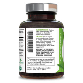 Nature's Nutrition Calcium 1200 mg avec Vitamine D3, comprimés sur une surface blanche