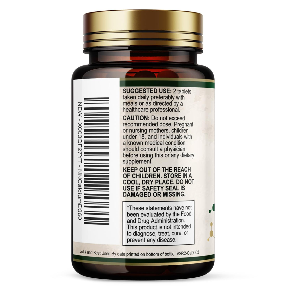 Nature's Nutrition Calcium 1200 mg avec Vitamine D3 - ingrédients