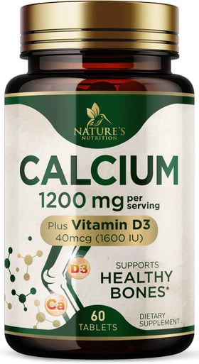Nature's Nutrition Calcium 1200 mg avec Vitamine D3 - vue de face