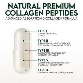 Nature's Nutrition Collagène Multi Capsules, gros plan des capsules