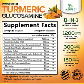 Nature's Nutrition Complément Alimentaire Curcuma 180 Capsules - Capsules en gros plan