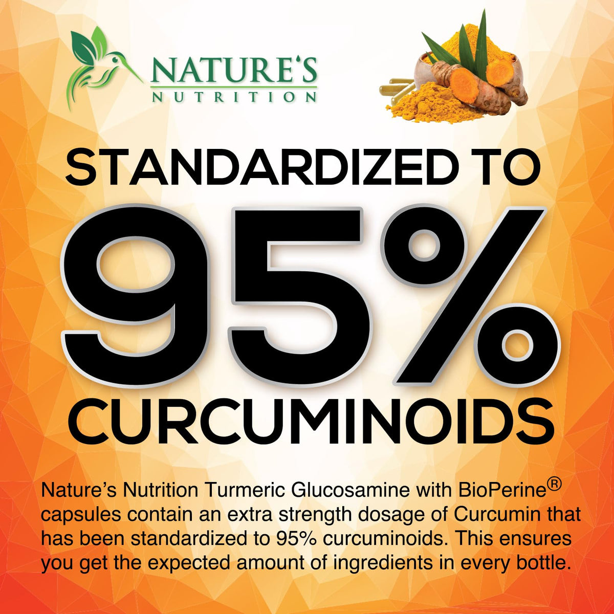 Nature's Nutrition Complément Alimentaire Curcuma 180 Capsules - Capsules sur une table