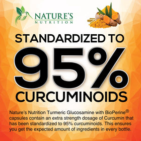 Nature's Nutrition Complément Alimentaire Curcuma 180 Capsules - Capsules sur une table