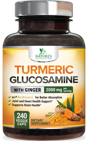 Nature's Nutrition Complément Alimentaire Curcuma 240 Capsules vue de face