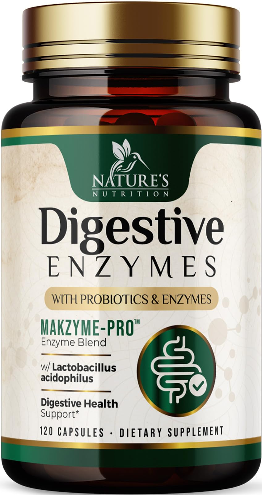Nature's Nutrition Complément Alimentaire Multi-Enzymes 120 Capsules - vue de face