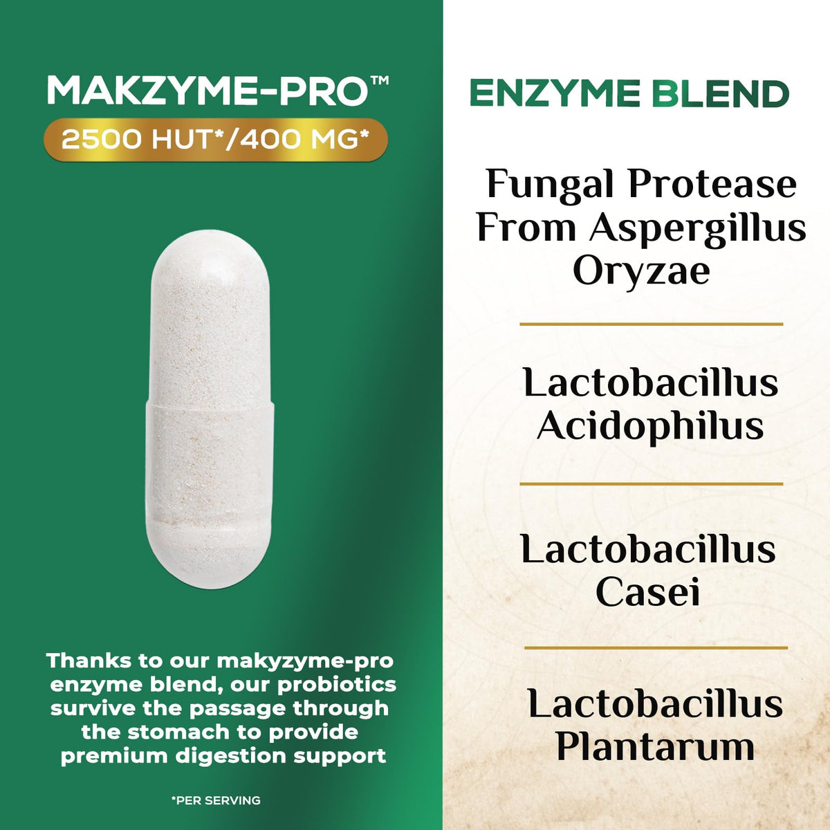 Nature's Nutrition Complément Alimentaire Multi-Enzymes - côté de l'emballage