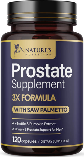 Nature's Nutrition Compléments Alimentaires Prostate 3X 120 Capsules vue de l'avant