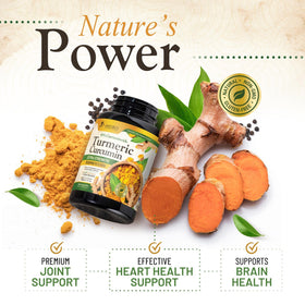 Nature's Nutrition Curcuma 1500mg avec BioPerine, vue de côté