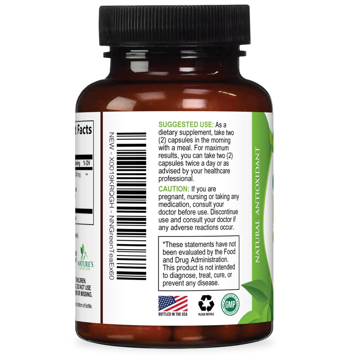 Nature's Nutrition Extrait de Thé Vert 1000 mg avec d'autres suppléments