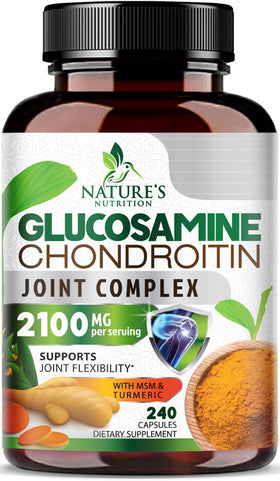 Nature's Nutrition Glucosamine Chondroitin MSM 240 capsules côté avant