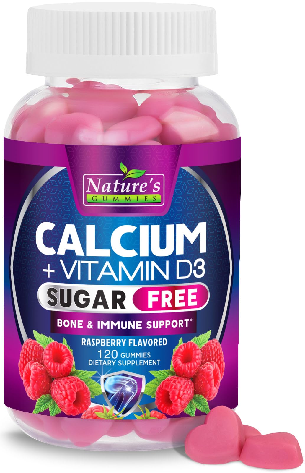 Nature's Nutrition Gummies Calcium SANS Sucre boîte devant