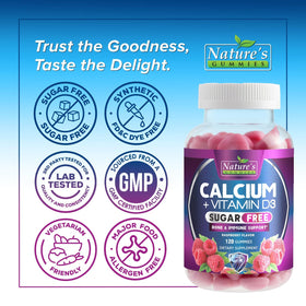 Nature's Nutrition Gummies Calcium SANS Sucre gummies en main