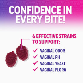 Nature's Nutrition Gummies Probiotiques Femmes Cranberry - pot ouvert avec gummies