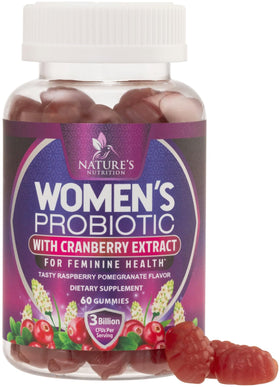 Nature's Nutrition Gummies Probiotiques Femmes Cranberry - vue de face