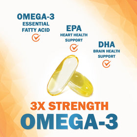 Nature's Nutrition Omega 3 huile de poisson gélules arrière