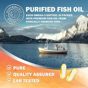 Nature's Nutrition Omega 3 huile de poisson gélules ouvertes
