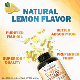 Nature's Nutrition Omega 3 huile de poisson gélules prise en main