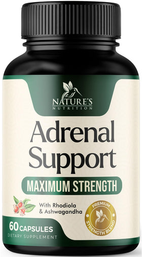 Nature's Nutrition Soutien Surrénal 60 capsules vue de face