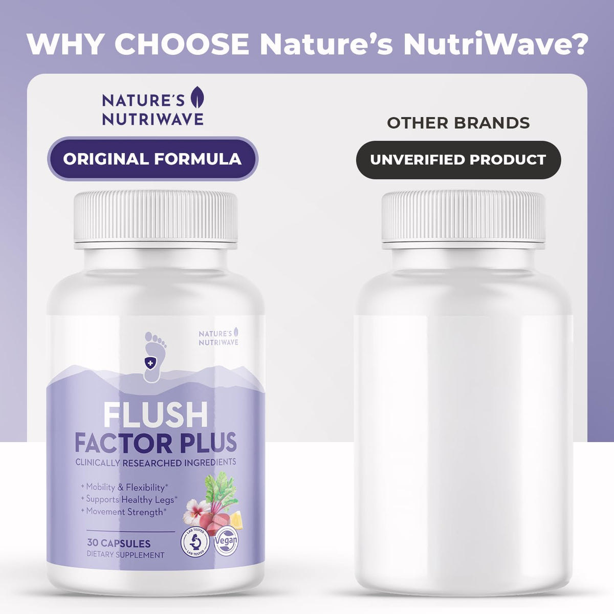 Nature’s NutriWave Flush Factor Plus produit dans son emballage