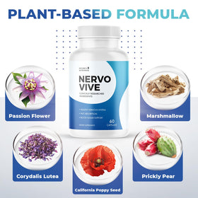 Nature’s NutriWave Nervovive capsules sur fond blanc