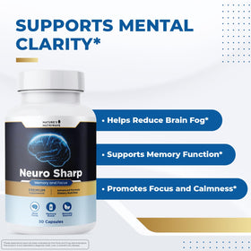 Nature’s NutriWave Neuro Sharp étiquette détaillée