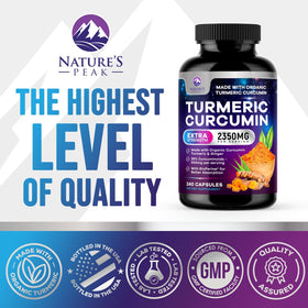 Nature's Peak Complément Alimentaire Curcuma 1750mg dosage par portion