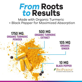 Nature's Peak Complément Alimentaire Curcuma capsules noires