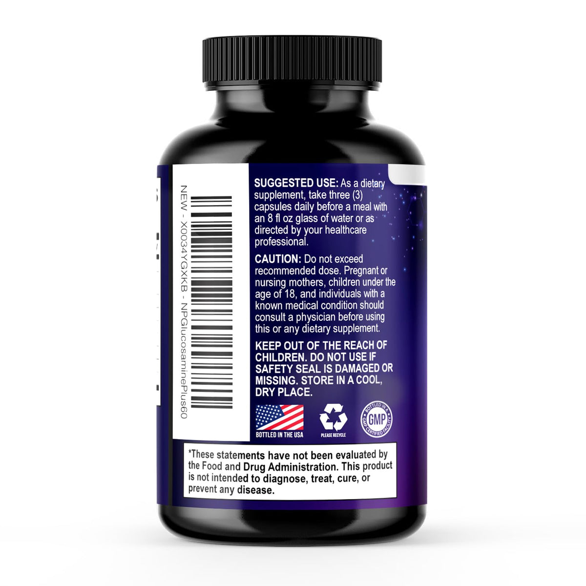 Nature's Peak Complex de Glucosamine Chondroïtine 2100mg sur fond neutre