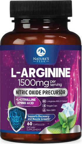 Nature's Peak L-Arginine Complex 60 capsules front view