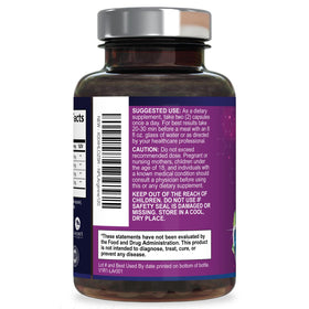 Nature's Peak L-Arginine Complex avec un verre d'eau
