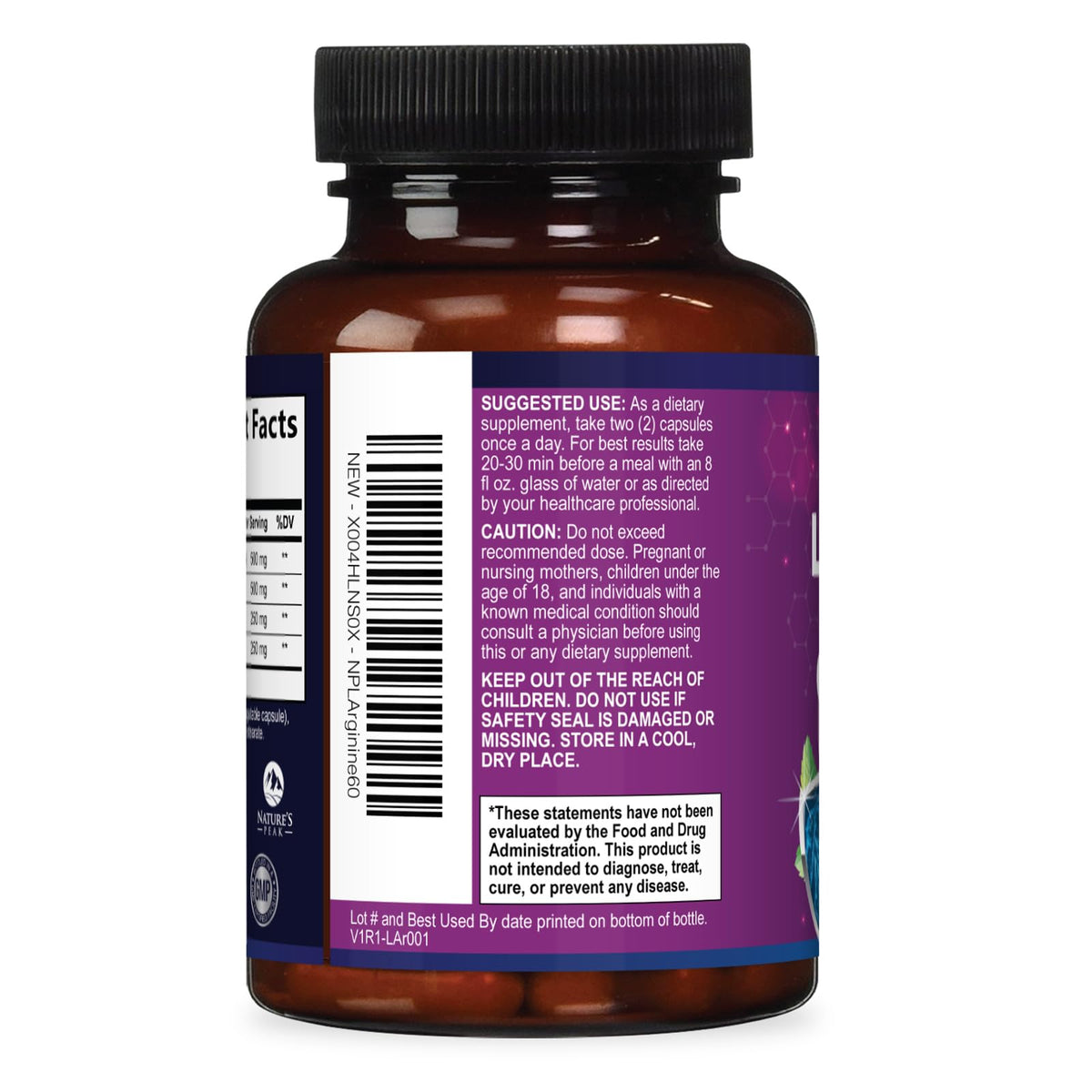 Nature's Peak L-Arginine Complex capsules in a fitness setting