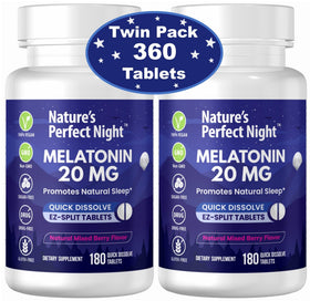 Nature's Perfect Night Méaltonine 20mg comprimés front view
