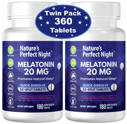 Nature's Perfect Night Méaltonine 20mg comprimés front view