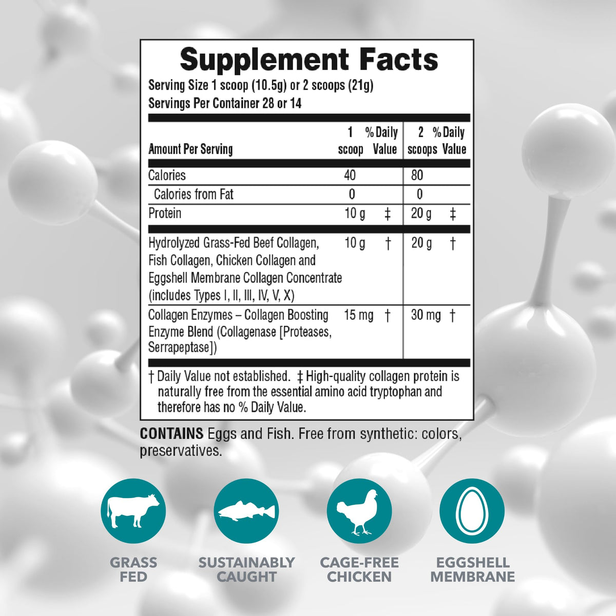 Nature's Plus Collagen Peptides Poudre 380g emballage