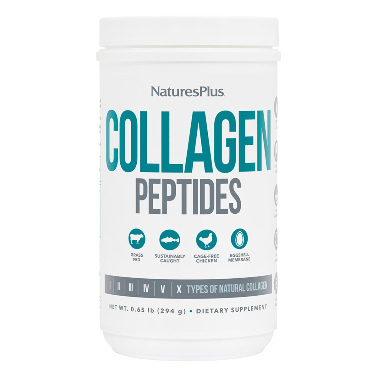 Nature's Plus Collagen Peptides Poudre 380g vue de face